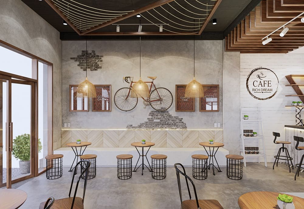 Chia sẻ ý tưởng trang trí tường quán cafe đẹp, hút khách