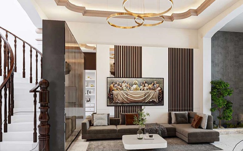 Những điều cần lưu ý khi trang trí tường sau sofa